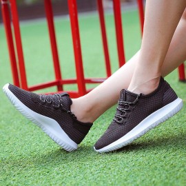 Lace Up Mesh Causal Outdoor Sport Running Breathable Flat Shoes